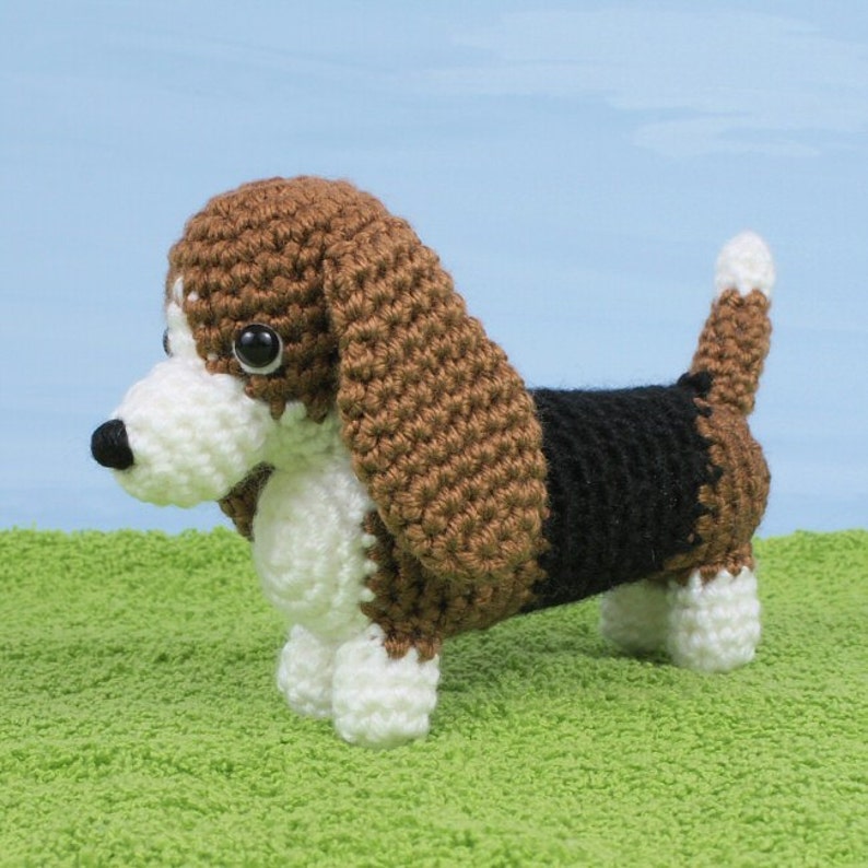 Special Deal AmiDogs Set 7 Basset Hound, Rottweiler, Scottish Terrier 3 amigurumi dog CROCHET PATTERNS digital PDF file download image 3