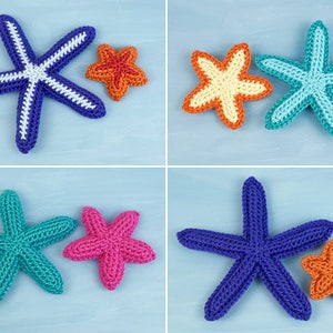 Starfish Collection four CROCHET PATTERNS digital PDF file download image 4