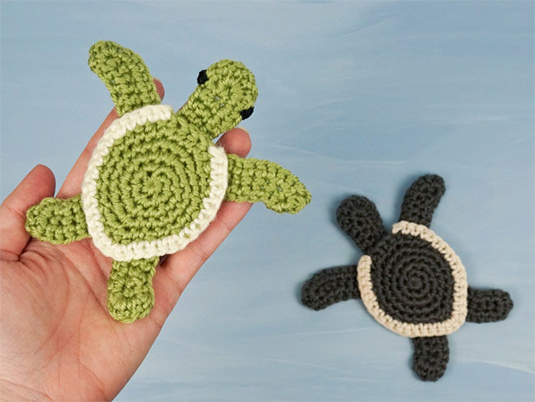 Baby Sea Turtle Applique CROCHET PATTERN Digital PDF File