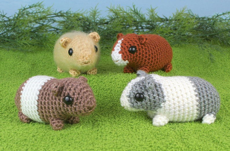 Baby Guinea Pigs four amigurumi guinea pig CROCHET PATTERNS digital PDF file download image 4