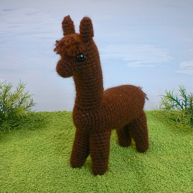 Alpaca amigurumi CROCHET PATTERN digital PDF file download, make an alpaca or llama image 5