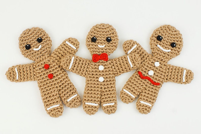 Gingerbread Man amigurumi CROCHET PATTERN digital PDF file download image 3