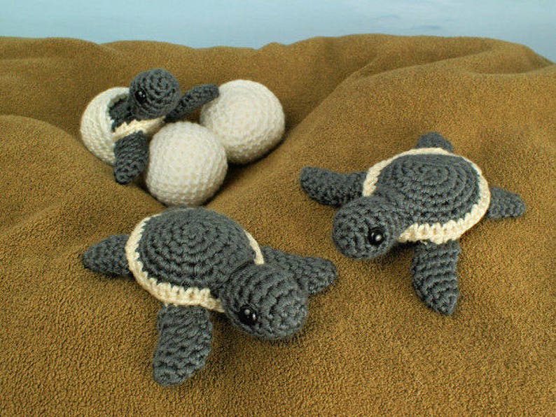 Turtle Beach Blanket Baby Sea Turtle Collection Amigurumi CROCHET PATTERNS digital PDF file download image 4