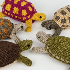 Tortoise and Simple-Shell Tortoise, Turtle & Terrapin - two amigurumi CROCHET PATTERNS digital PDF file download