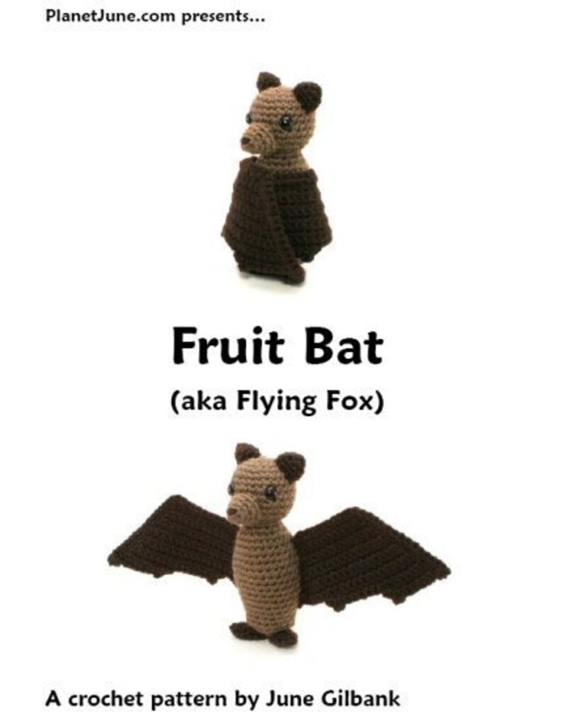 Fruit Bat flying Fox Amigurumi CROCHET PATTERN Digital PDF Etsy