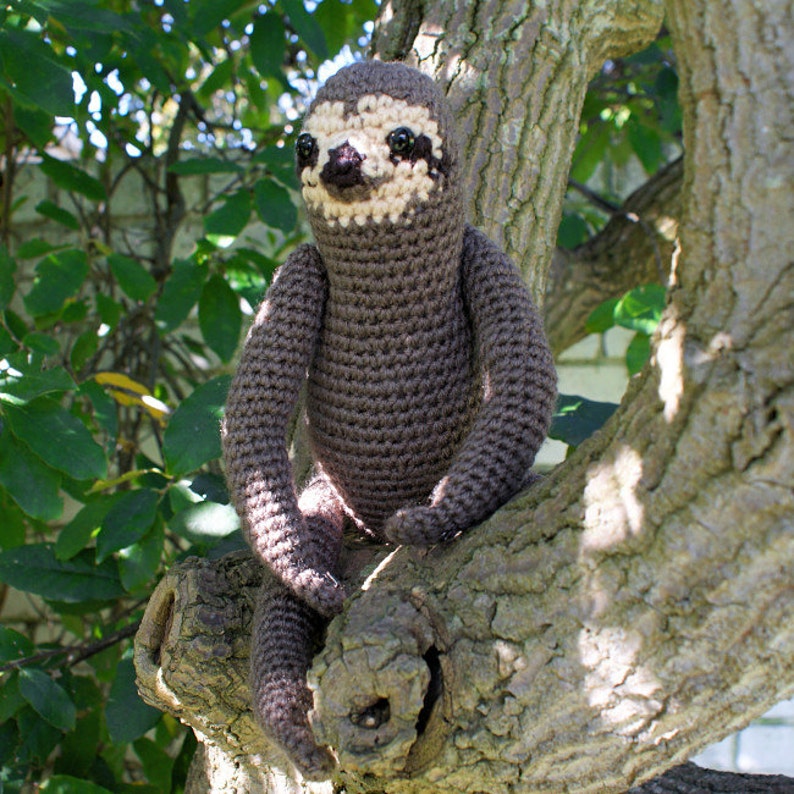 Sloth Amigurumi CROCHET PATTERN Digital PDF File Download - Three-toed ...