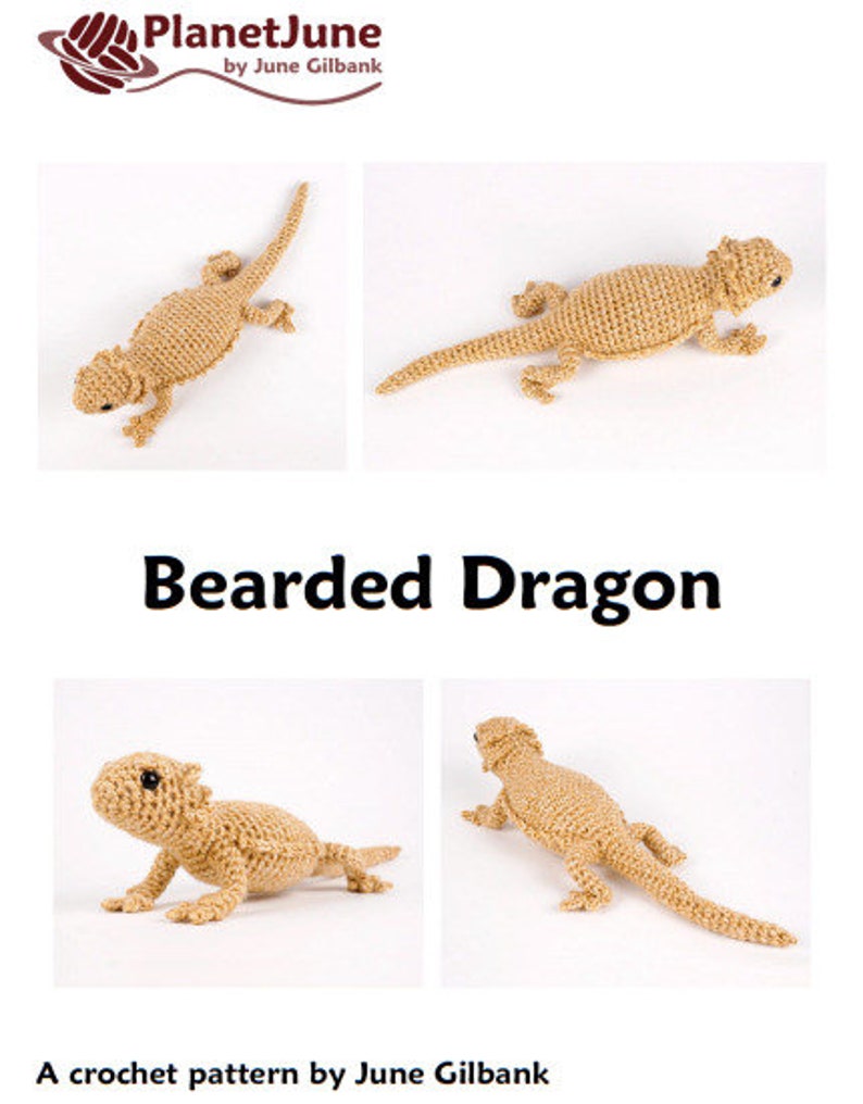 Bearded Dragon lizard amigurumi CROCHET PATTERN digital PDF file download image 6