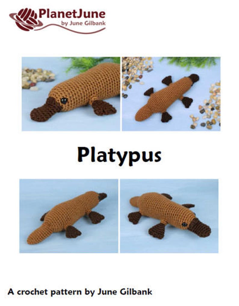 Platypus amigurumi CROCHET PATTERN digital PDF file download image 7