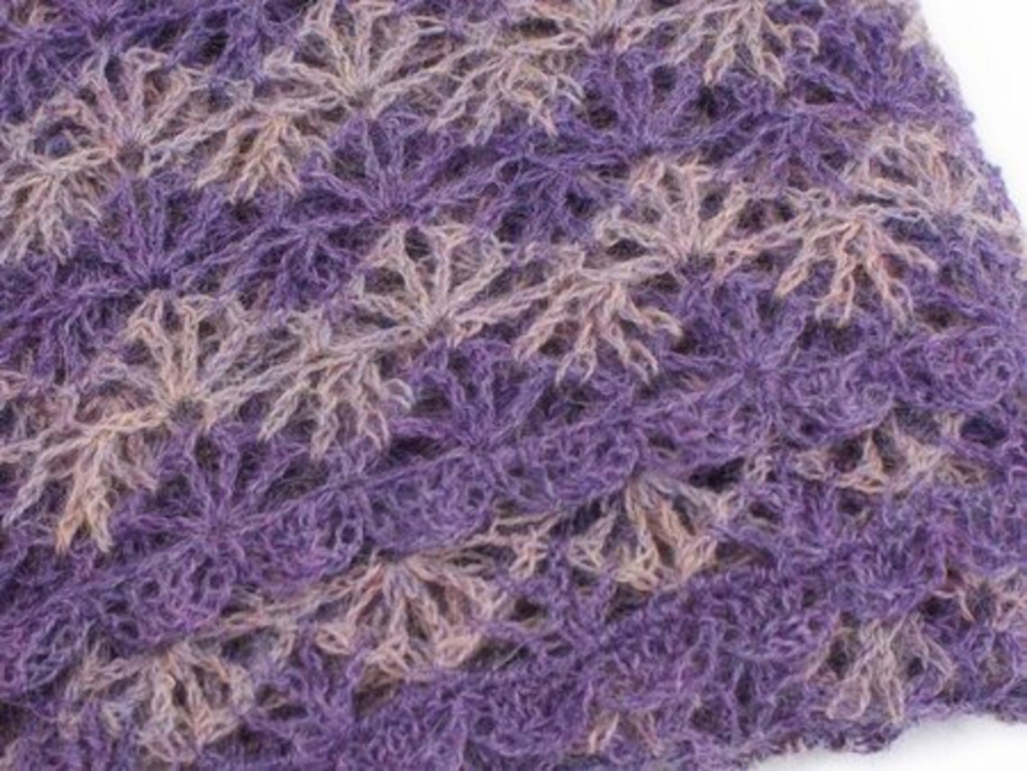 Rippled Lace Rectangular Shawl CROCHET PATTERN Digital PDF - Etsy