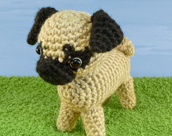 AmiDogs Pug amigurumi dog CROCHET PATTERN digital PDF file download