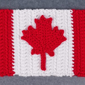 Maple Leaf Collection & Canadian Flag two realistic maple leaves plus bonus flag background CROCHET PATTERNS digital PDF file download image 6