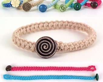Crochet Braid Bracelet CROCHET PATTERN digital PDF file download