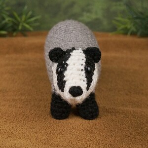 Badger amigurumi CROCHET PATTERN digital PDF file download European or Eurasian Badger image 4