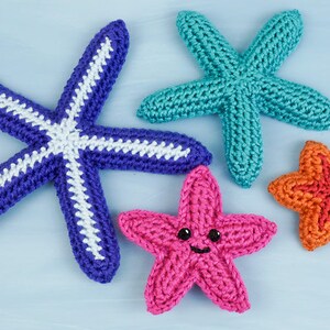 Starfish Collection four CROCHET PATTERNS digital PDF file download image 3