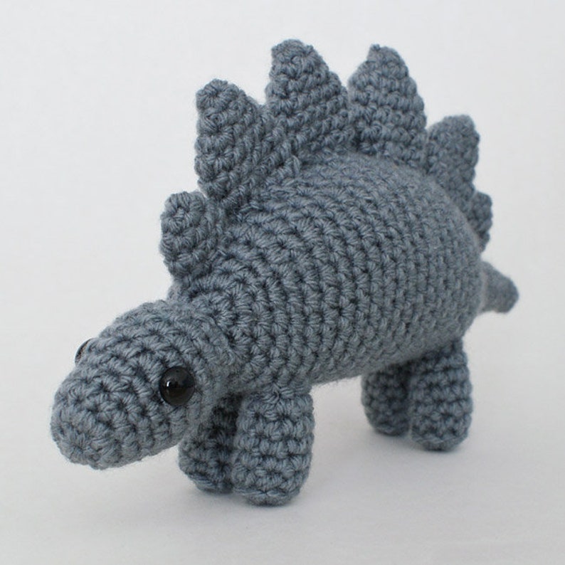 Dinosaurs Set 1 three amigurumi CROCHET PATTERNS digital PDF file download Stegosaurus, Brachiosaurus, Triceratops image 5