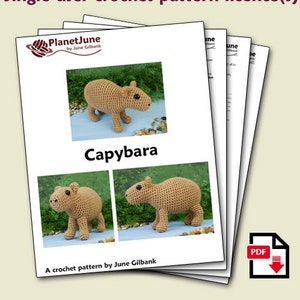 Capybara amigurumi CROCHET PATTERN digital PDF file download image 2