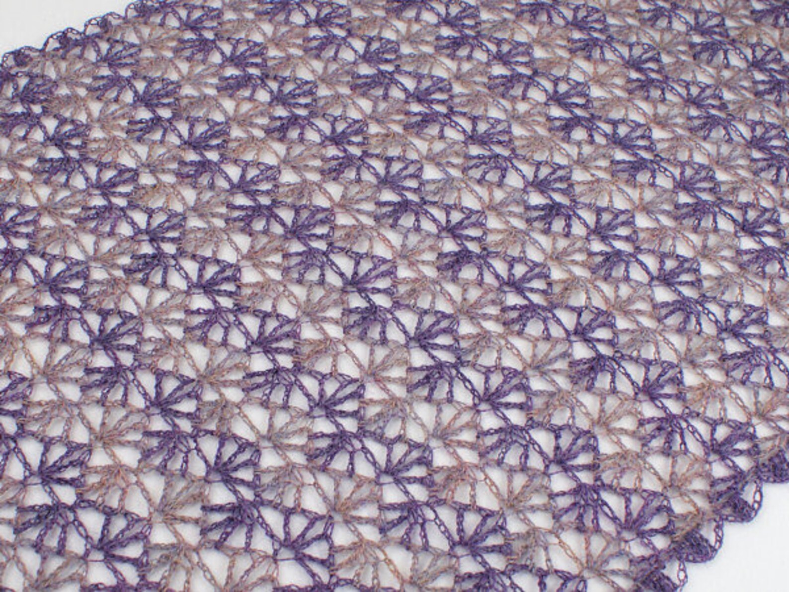 Rippled Lace Rectangular Shawl CROCHET PATTERN Digital PDF - Etsy