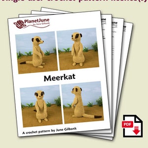 Meerkat amigurumi CROCHET PATTERN digital PDF file download image 2