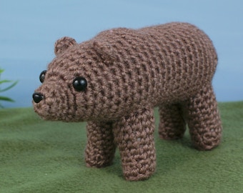 Brown / Grizzly Bear amigurumi CROCHET PATTERN digital PDF file download