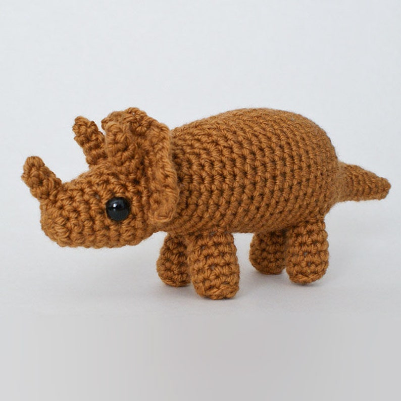 Dinosaurs Set 1 three amigurumi CROCHET PATTERNS digital PDF file download Stegosaurus, Brachiosaurus, Triceratops image 7