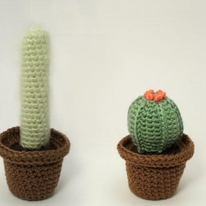 Cactus Collections, eight realistic potted plant CROCHET PATTERNS digital PDF file download image 8