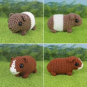 Baby Guinea Pigs four amigurumi guinea pig CROCHET PATTERNS digital PDF file download image 3