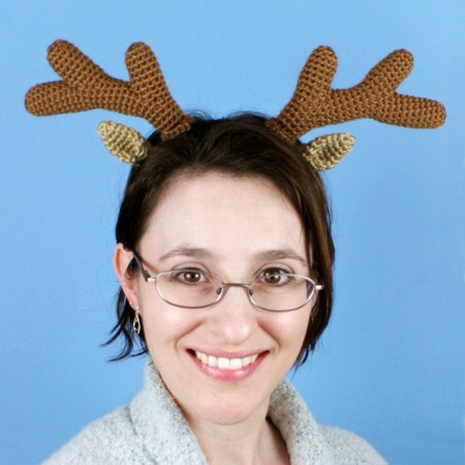 Reindeer Antlers CROCHET PATTERN Digital PDF File Download Headband