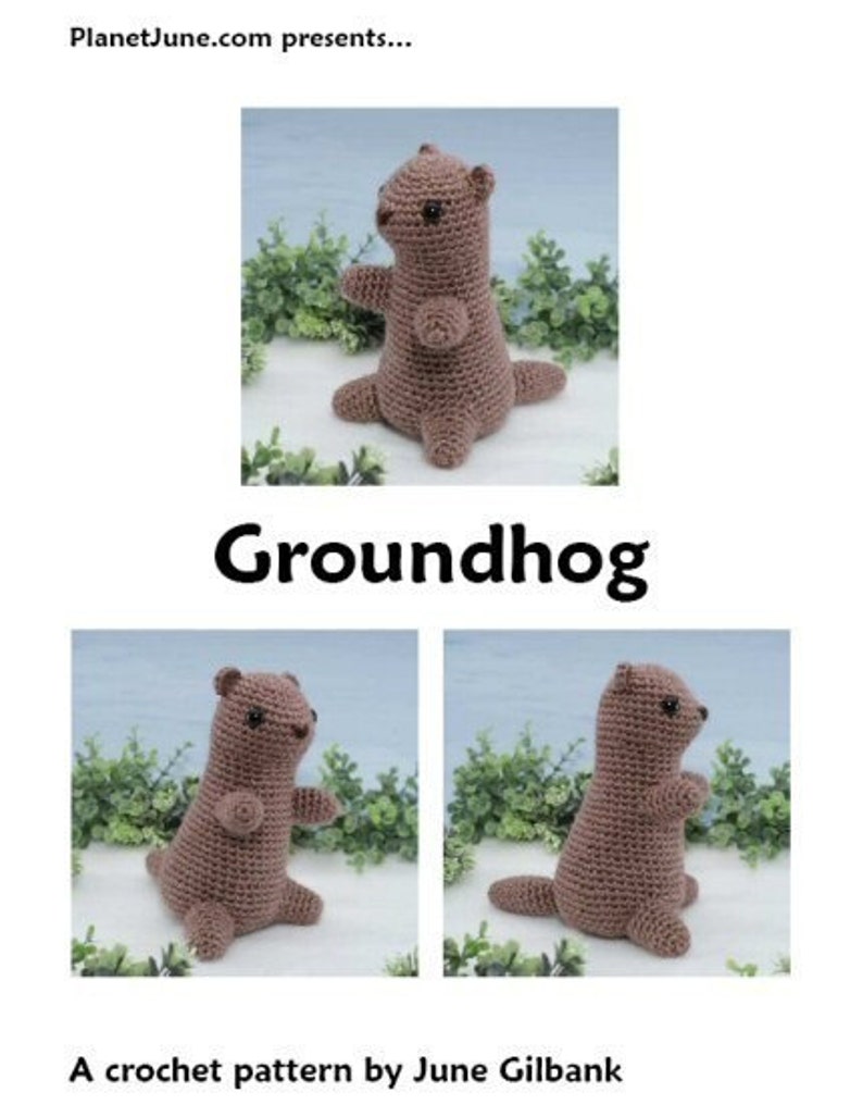 Groundhog woodchuck, marmot amigurumi CROCHET PATTERN digital PDF file download image 5