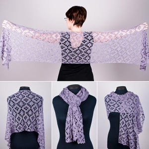 Diamond Lace Wrap CROCHET PATTERN digital PDF file download