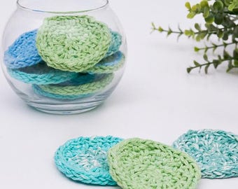 Eco-Friendly Cosmetic Rounds CROCHET PATTERN digital PDF file download