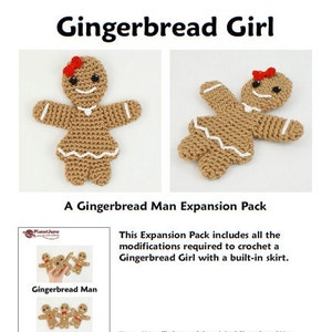 Gingerbread Family two amigurumi CROCHET PATTERNS digital PDF file download Gingerbread Man, Gingerbread Girl image 10