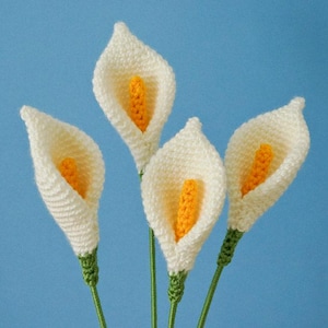 Calla Lily / Peace Lily CROCHET PATTERN digital PDF file download