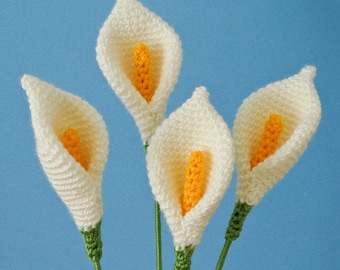 Calla Lily / Peace Lily CROCHET PATTERN digital PDF file download