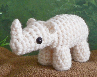 AfricAmi Rhinoceros amigurumi CROCHET PATTERN digital PDF file download