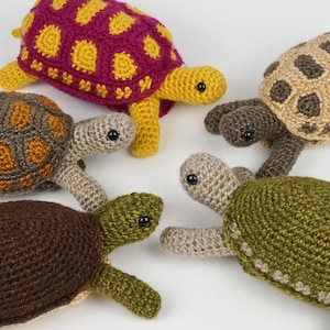 Tortoise and Simple-Shell Tortoise, Turtle & Terrapin - two amigurumi CROCHET PATTERNS digital PDF file download