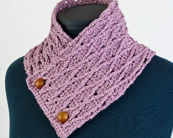Diamond Lattice Neckwarmer CROCHET PATTERN digital PDF file download