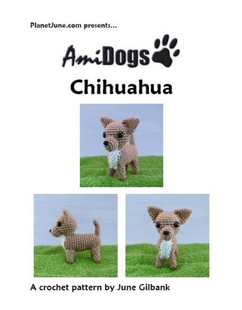 AmiDogs Chihuahua amigurumi dog CROCHET PATTERN digital PDF file download image 6