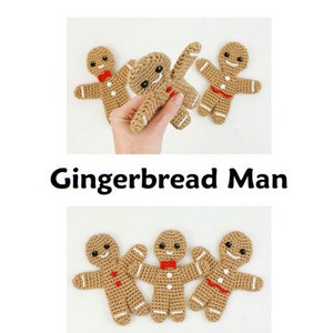 Gingerbread Family two amigurumi CROCHET PATTERNS digital PDF file download Gingerbread Man, Gingerbread Girl image 9