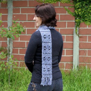 Frosty Windows Scarf CROCHET PATTERN digital PDF file download