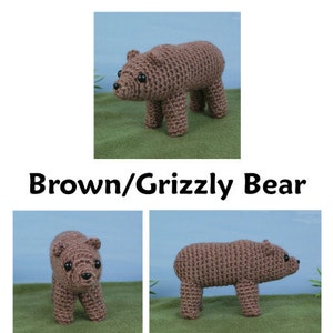 Brown / Grizzly Bear amigurumi CROCHET PATTERN digital PDF file download image 5