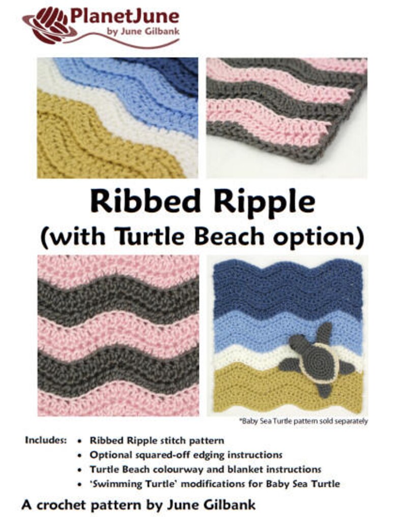 Turtle Beach Blanket Baby Sea Turtle Collection Amigurumi CROCHET PATTERNS digital PDF file download image 6