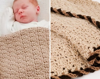 Twist-Trim Baby Blanket crochet pattern CROCHET PATTERN digital PDF file download