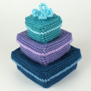 Square Nesting Gift Boxes 3 Tier Multi-use for Gift Giving
