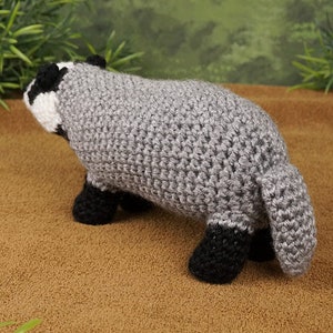 Badger amigurumi CROCHET PATTERN digital PDF file download European or Eurasian Badger image 5