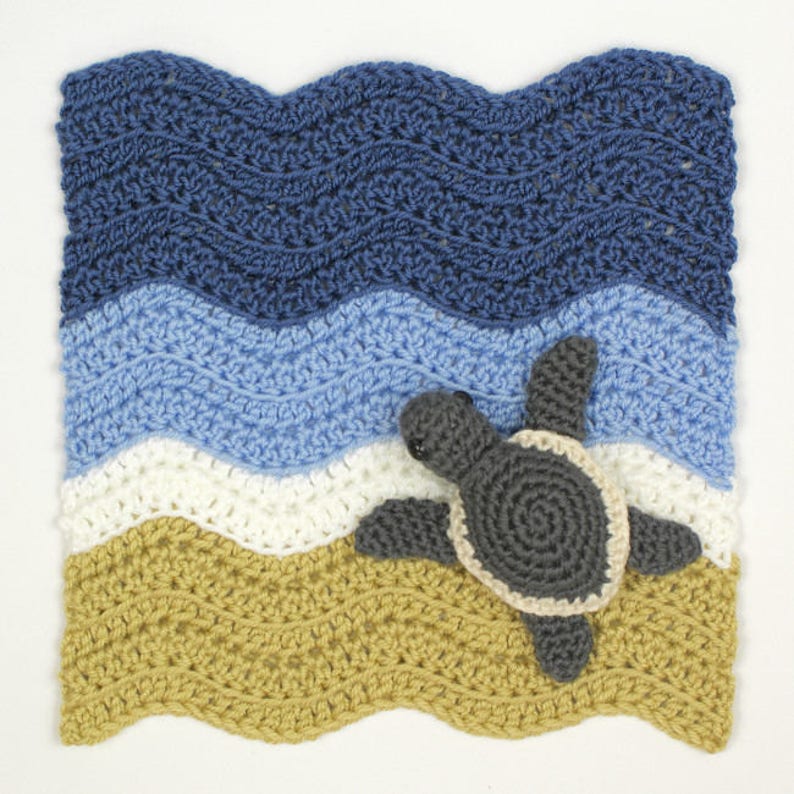 Turtle Beach Blanket Baby Sea Turtle Collection Amigurumi CROCHET PATTERNS digital PDF file download image 5