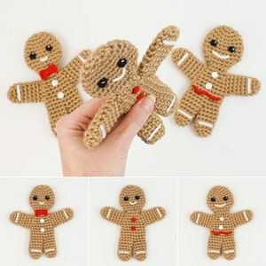 Gingerbread Man amigurumi CROCHET PATTERN digital PDF file download image 1