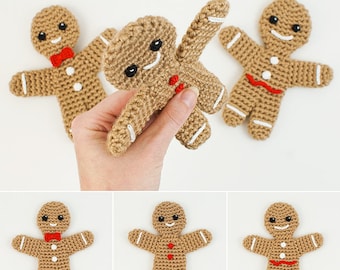 Gingerbread Man amigurumi CROCHET PATTERN digital PDF file download