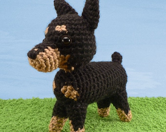 AmiDogs Miniature Pinscher amigurumi dog CROCHET PATTERN digital PDF file download