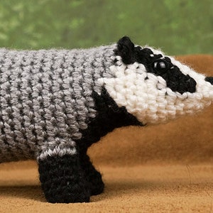 Badger amigurumi CROCHET PATTERN digital PDF file download European or Eurasian Badger image 8