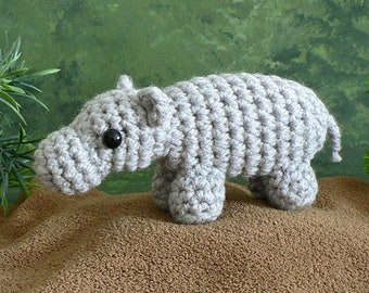 AfricAmi Hippopotamus amigurumi CROCHET PATTERN digital PDF file download